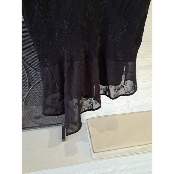 Vintage Spencer Alexis Black Lace Victorian Dark Romantic Top Blouse Shirt Med - Picture 4 of 10